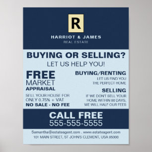 Personlig Logotyp, Realtor, Gods Agent Poster