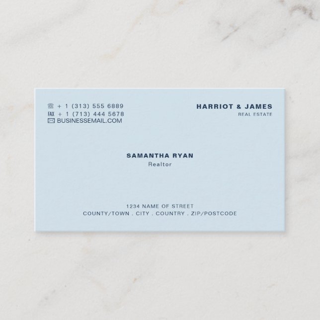 Personlig Logotyp, Realtor, Gods Agent Visitkort (Framsida)