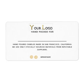 Personlig Logotyp Social Media White Shipping Fraktsedel