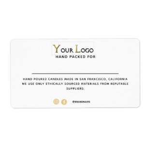 Personlig Logotyp Social Media White Shipping Fraktsedel