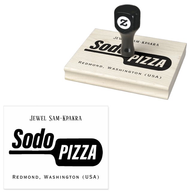 Personlig LOGOTYP Sodo Pizza Stämpel (Stämplad)