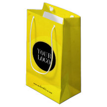 Personlig Logotyp Text Gult Papprare presentsknapp