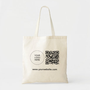 Personlig Logotyp Webbplats Adress Mall QR-kod Tygkasse