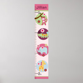 Personlig Lollipop Jungle/Animals Growth Chart Poster