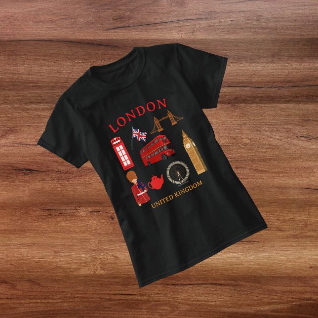 Personlig London Landmarks Travel-Thned T Shirt (Skapare uppladdad)