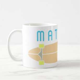 Personlig Longboard Skateboarder Kaffemugg
