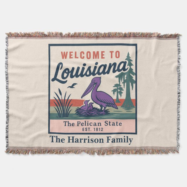 Personlig Louisiana-kastfilt Filt (Framsidan)