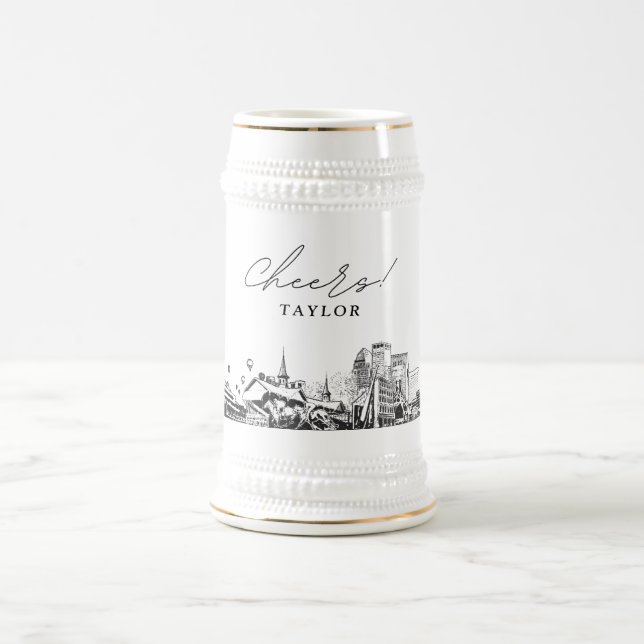 Personlig Louisville Gift Skyline Beer Stein Sejdel (Center)