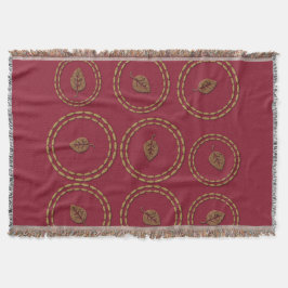 Personlig Löv Burgundy Throw Blanket Filt