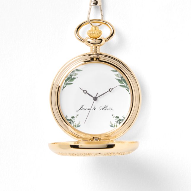 Personlig Löv-design-bevakning med anpassade namn Armbandsur (Framsida)