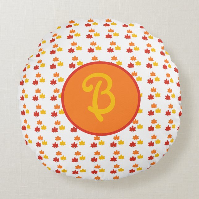 Personlig Löv/halloween/Dekorativ kudde hösten (Framsidan)