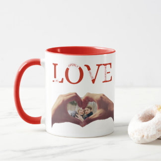 Personlig LOVE Akronym Foto Mugg