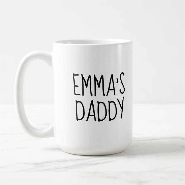 Personlig "Love You Daddy" Foto Espressokopp Kaffemugg (Vänster)