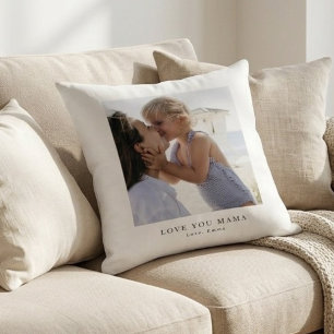 Personlig "Love You Mama" Foto Kudde