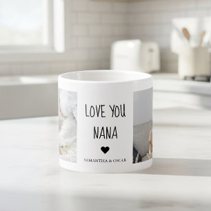 Personlig "Love You Nana" Anpassad fotogåva Espressomugg
