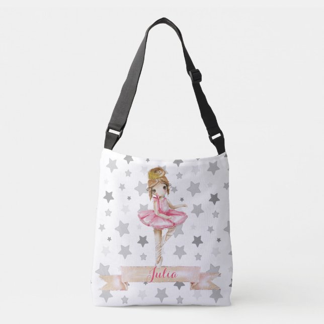 Personlig Loving Ballerina - Ballet Bag Bag Axelväska (Framsida)