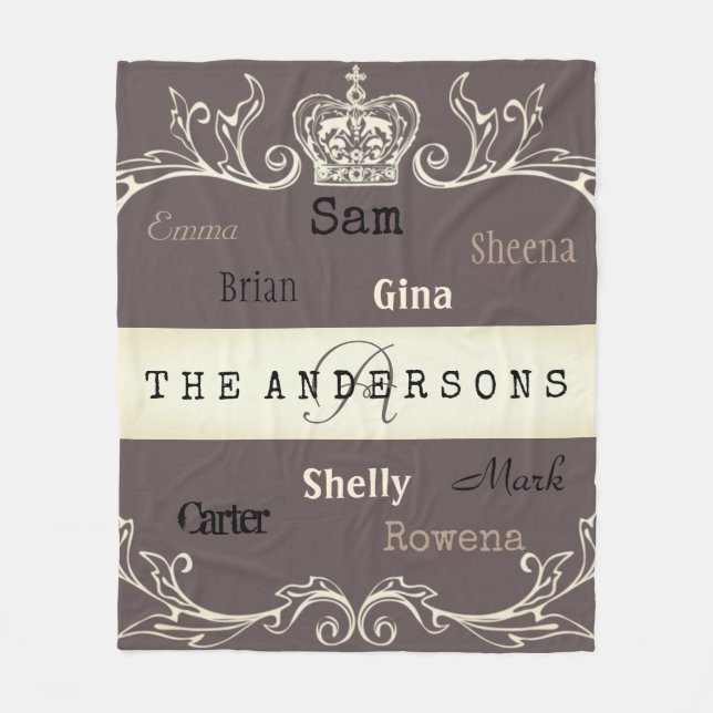 Personlig Loving Family, oavsett Anpassningsbar Fä Fleecefilt (Framsidan)