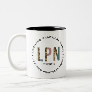 Personlig LPN-licensierad praktisk sjukförsäkrin Två-Tonad Mugg