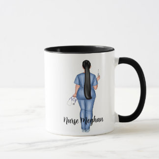 Personlig ’LPN Life’ sjuksköterska (Mörk Hair) Mugg