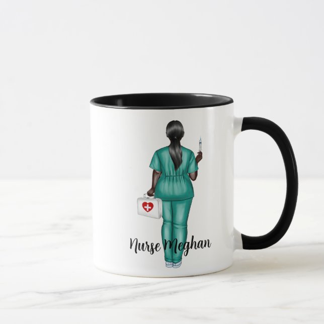 Personlig LPN Nurse (African-American Nurse) Mugg (Höger)