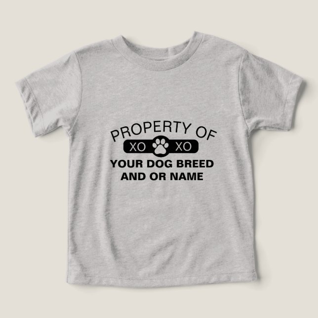 Personlig LT Egendom i [Hund aveln/Namn] T Shirt (Design Framsida)