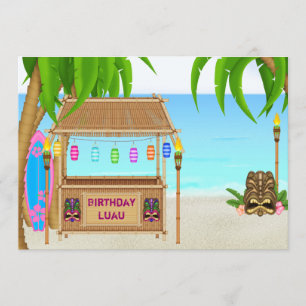 Personlig Luau Birthday-inbjudan Inbjudningar
