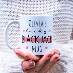 Personlig Lucky Blackjack Mugg