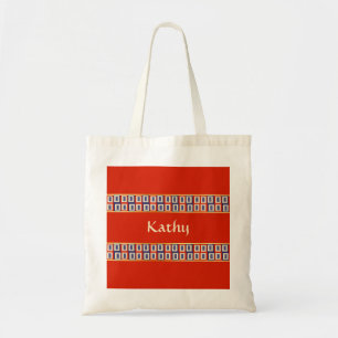 Personlig Lucky Blue Eight Wheel Mahjong Tile Tygkasse