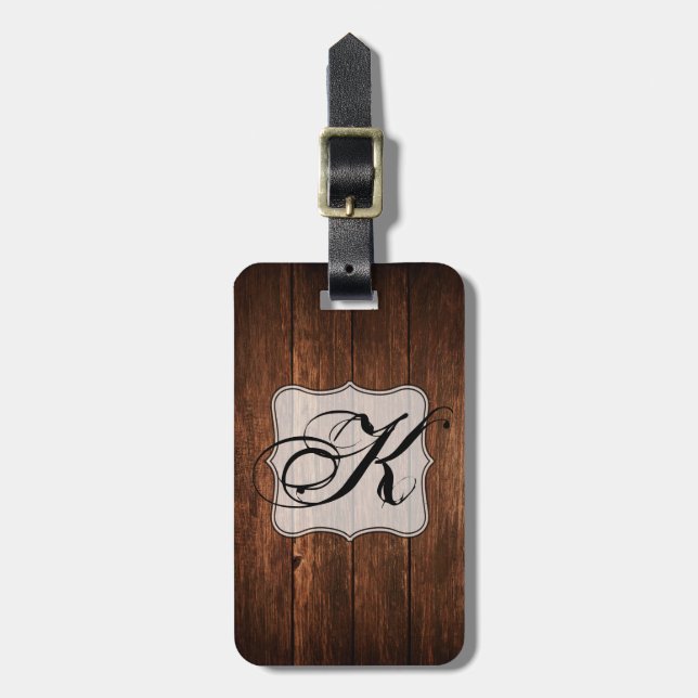 Personlig Luggage Tag Barn Wood Land Rustic Bagagebricka (Vertikal Framsida)
