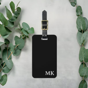 Personlig Luggage Tag, Bridesmaid Gift Black Bagagebricka