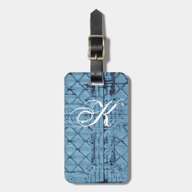 Personlig Luggage Tag Rustic Tin Panel Ceiling Bagagebricka (Vertikal Framsida)