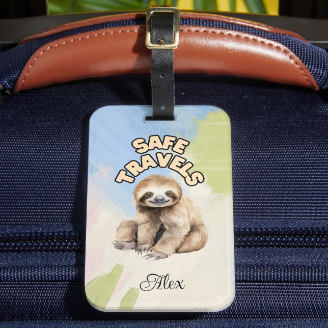 PERSONLIG LUGGAGE TAG (SLOTH) BAGAGEBRICKA (Framsida Insitu 2)