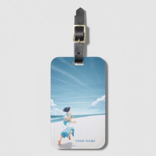 Personlig Luggage Tag Whimsical Japansk Art Bagagebricka