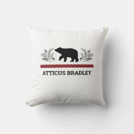 Personlig Lumberjack Buffalo Play Bear Kudde