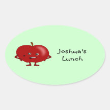 Personlig Lunch Labels: Apple