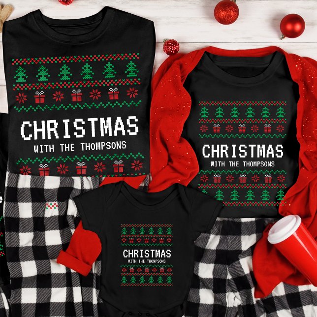 Personlig Lustigt matchande julfamilj T Shirt (Skapare uppladdad)