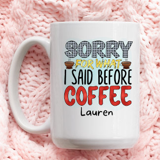 Personlig Lustigt vad jag sa Kaffe Mugg