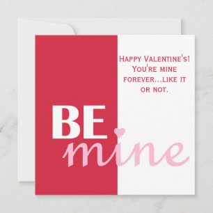 Personlig Lustigt, var min Valentine Red Rosa Julkort