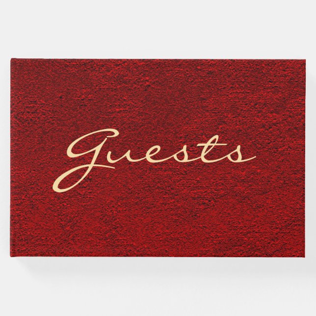 Personlig Luxuriöst Royal Velvet Skriv ut Gästböcker (Framsida)