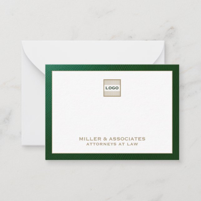 Personlig Luxury Company Logotyp Anteckningskort (Framsida)