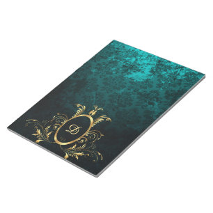 Personlig Luxury Damask guld Ram Anteckningsblock
