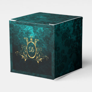 Personlig Luxury Damask guld Ram Presentaskar