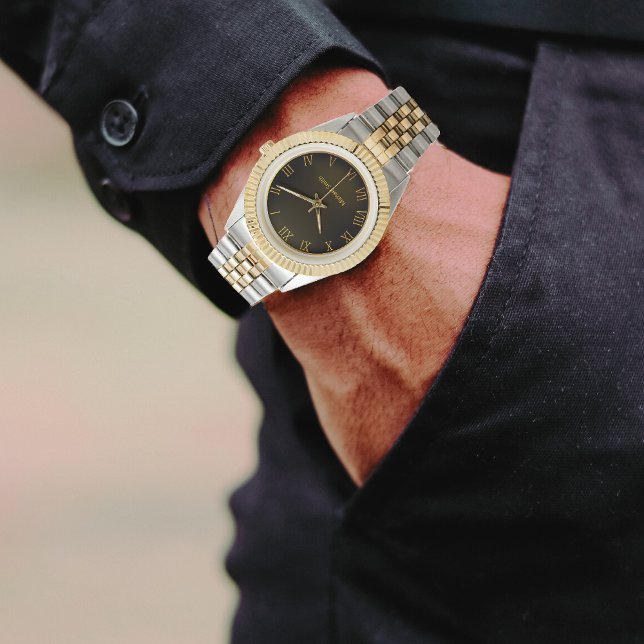 Personlig Luxury Guld Silver Armbandsur (Skapare uppladdad)