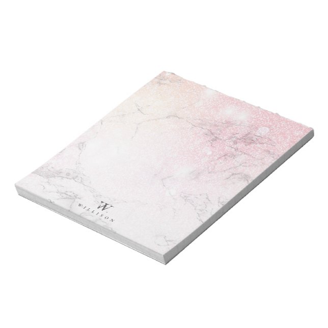 Personlig Luxury Marble Anteckningsblock (Roterad)