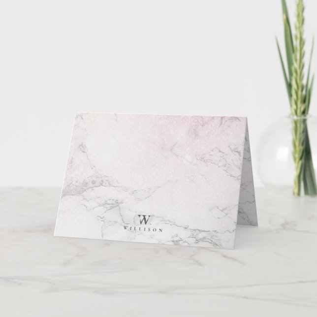 Personlig Luxury Marble Helgkort (Framsida)