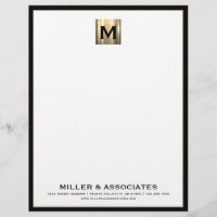 Personlig Luxury Monogram Business Letterhead