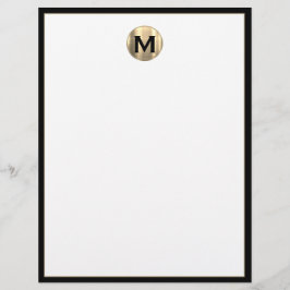 Personlig Luxury Monogram Initial Letterhead Brevhuvud