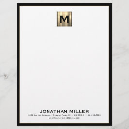 Personlig Luxury Monogram Letterhead Brevhuvud