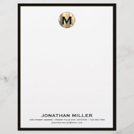 Personlig Luxury Monogram Letterhead Brevhuvud