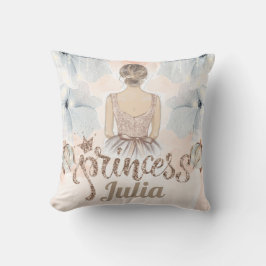 Personlig Luxury Princess Beige glitter Kudde